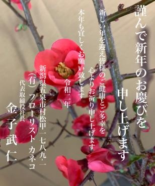 謹賀新年｜「フローリスト　カネコ」　（新潟県五泉市の花キューピット加盟店 花屋）のブログ